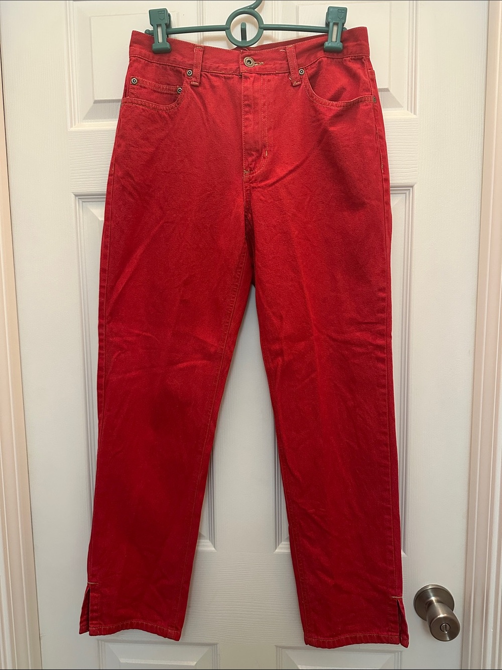 Vintage Red High-Rise Jeans